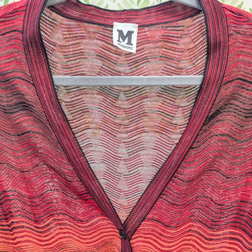 Missoni Red and Black Knit Sweater XXL - Picture 4 of 10